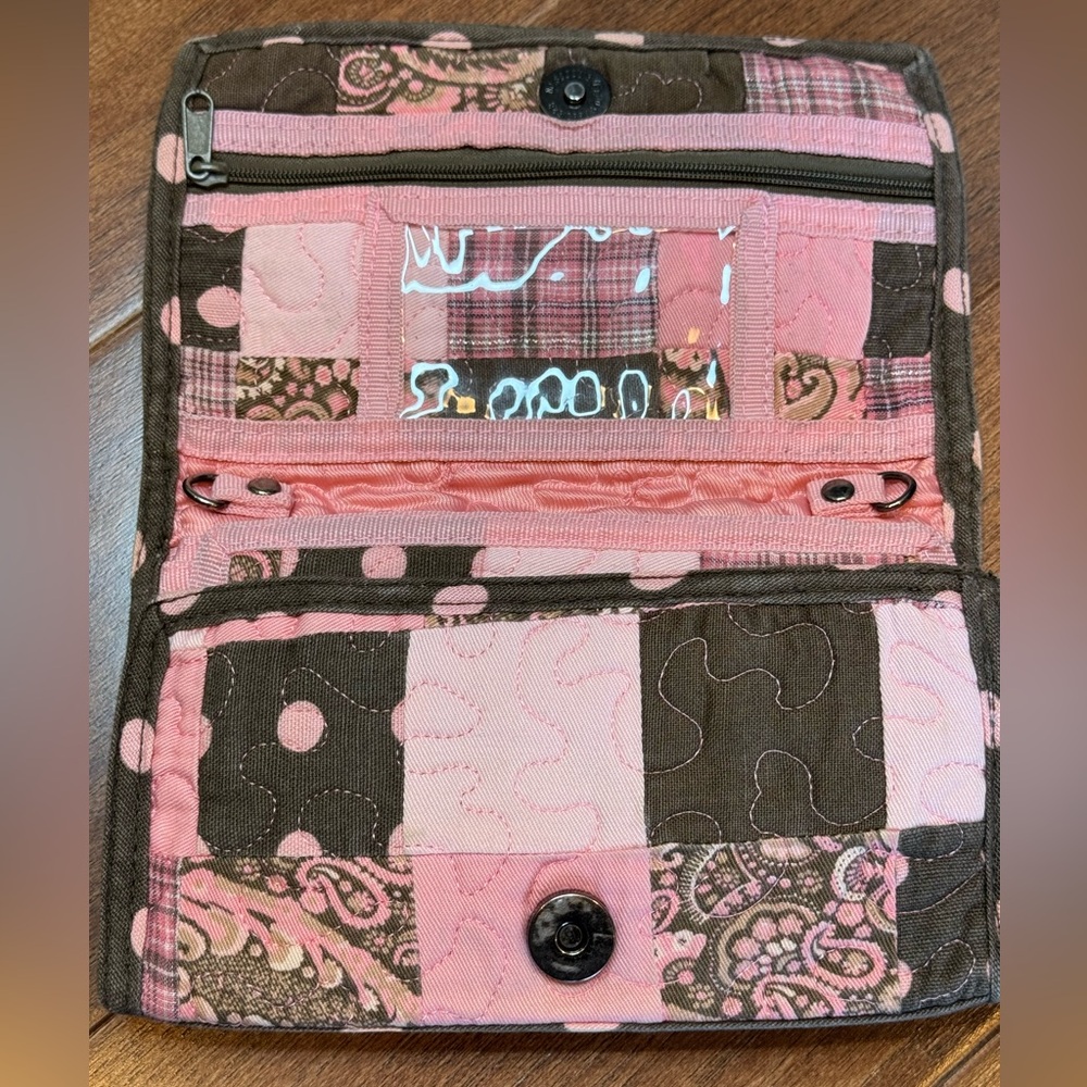 Donna Sharp Patchwork Wallet/Crossbody - Pink And… - image 6